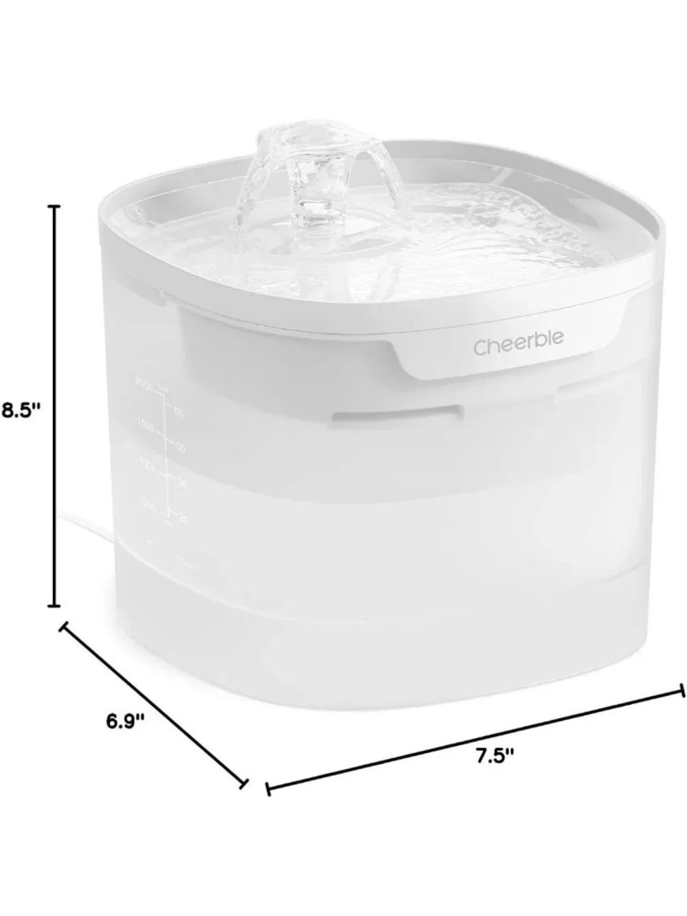 Automatic Cat Water Fountain, 2L Pet Drinking Dispenser, BPA-Free, Continuous
